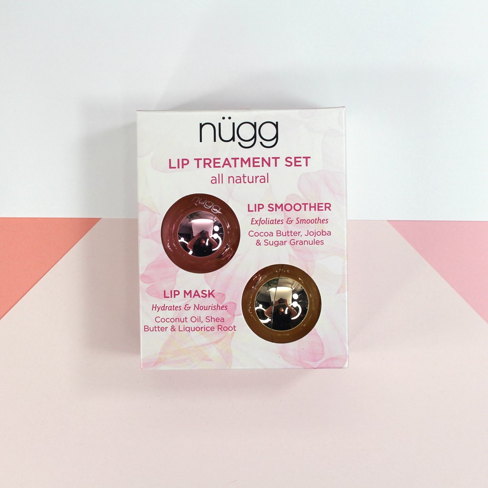 nugg cruelty free lip mask and lip scrub gift set