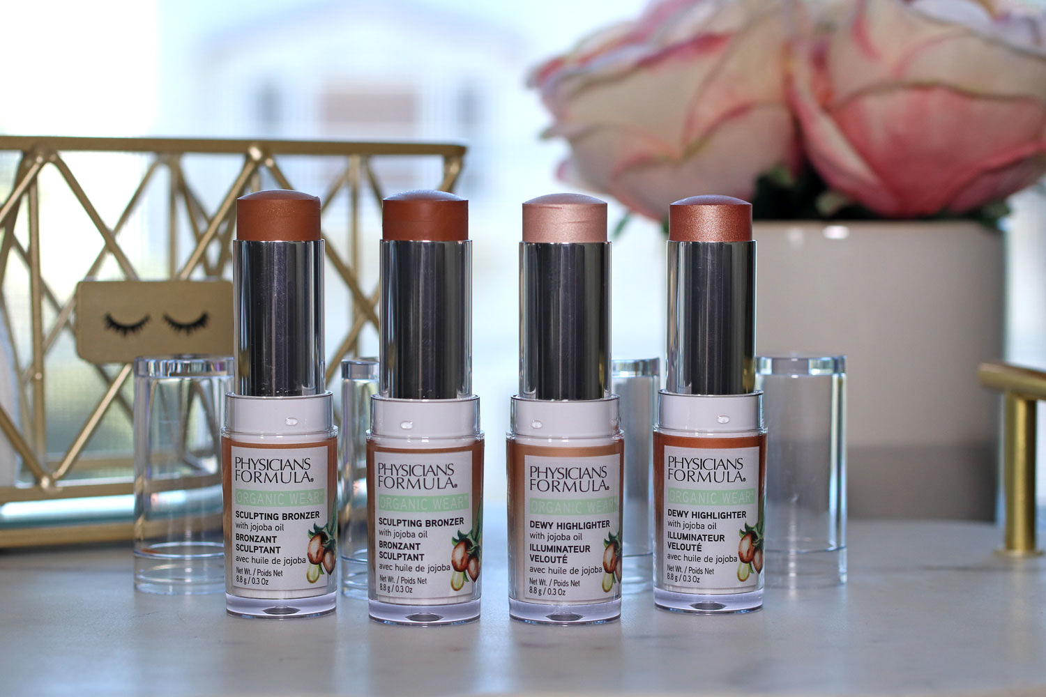 Physicians Formula Organic Wear Stick Contour Bronzer and Highlighter Review and Swatches